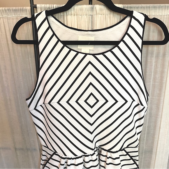 Anthropologie Maeve Mitred Diamond Striped Dress Size 6 - Picture 3 of 11